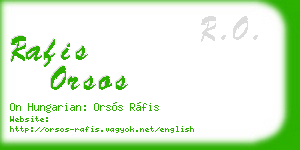 rafis orsos business card